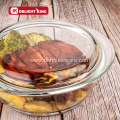 Customized Decal Glass Casserole with Glass Cover